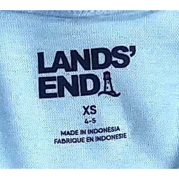 Lands End  T Shirt Short Sleeve Light Blue with Block M Logo New - Picture 4 of 6
